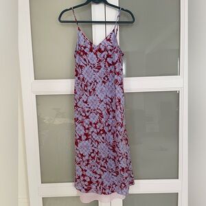 HATCH Short Ricky Slip Dress in Lilac Floral - Hatch Size 2